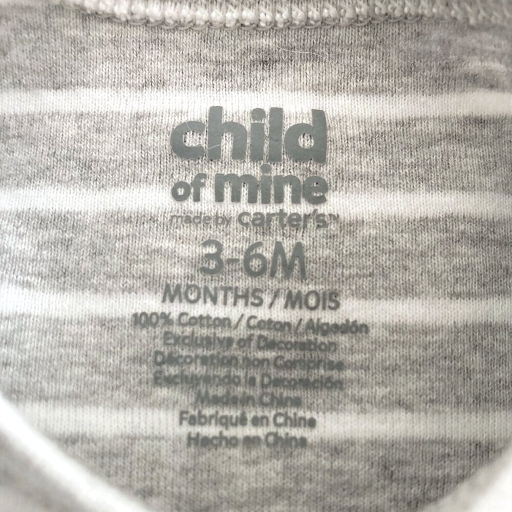 Baby Bundle/Lot 3-6M - Grey Stripes - Carter's/Gap - T-shirt/Bodsuit Set - Picture 5 of 9